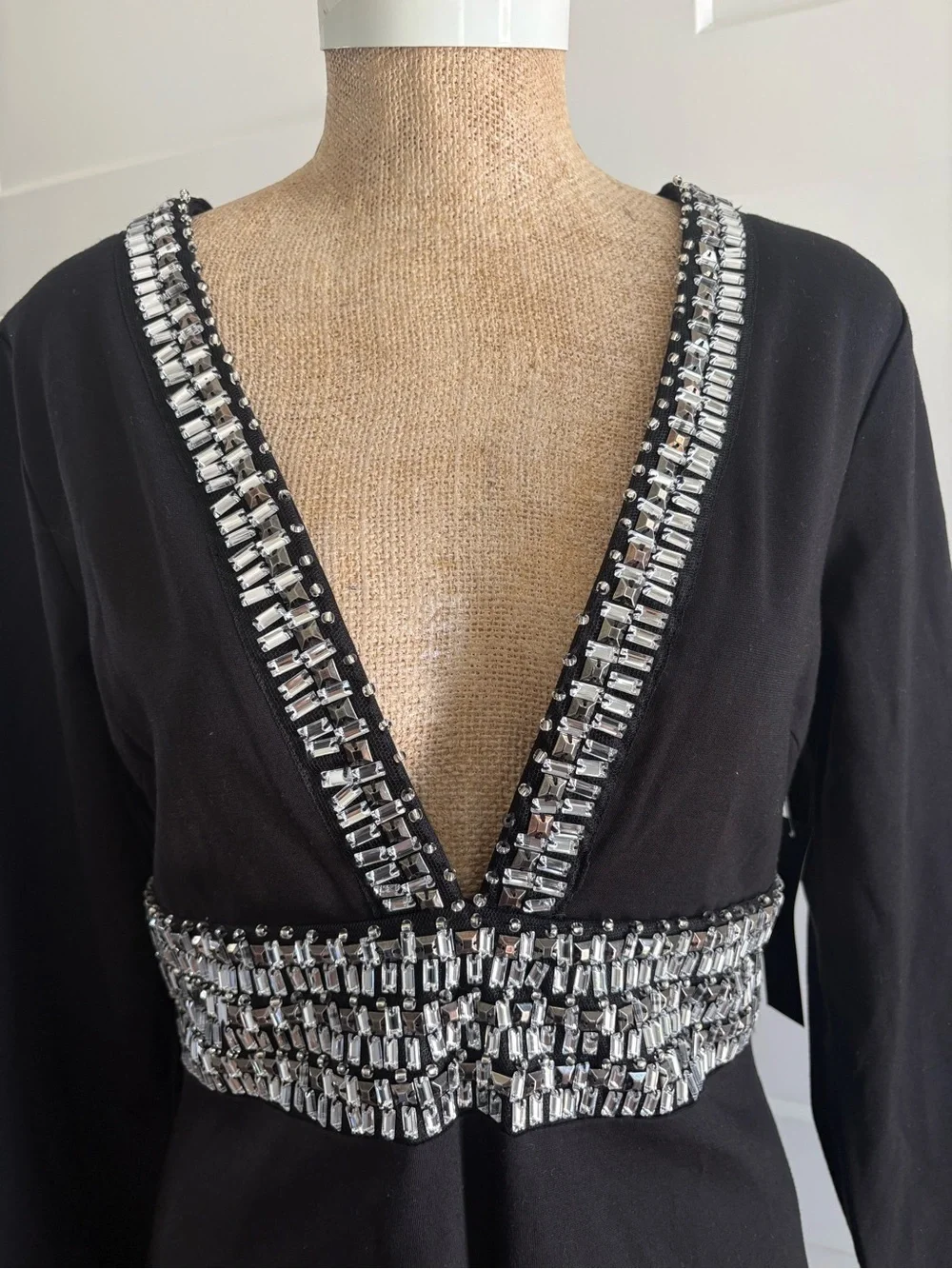 Venus Black Dress Long Sleeve Size 8 NEW